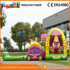 0.55mm PVC Tarpaulin Combo Inflatable Jumping House With Slide 1 Year Warranty