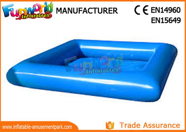 Large Blue PVC tarpaulin Inflatable Water Pools Square / Round Shape