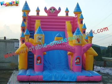 Cute Mickey Mouse Commercial Inflatable Slide  /  Customized Inflatable Zip Slide Toys