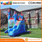 PVC Large Blue Bounce House Jumpers Inflatable Jumping Castles With Two Slide