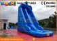 Blue Color Outdoor Inflatable Water Slides With Swimming Pool TUV ROHS EN71