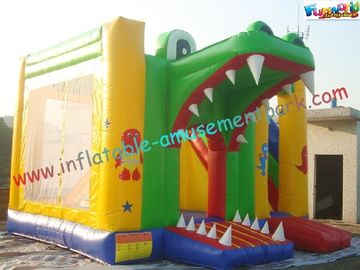 Popular Shark Inflatable Combo Moonwalk , Combo Bouncer Slide With Affordable Price