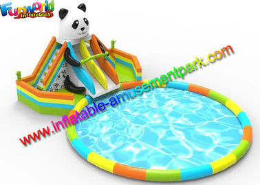 EN14960 Inflatable Pool Slide Water Parks Equipment For Beach Activities