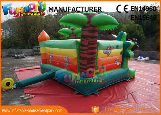Jahitan ganda Monyet Hutan Goyang Istana Komersial / Anak Inflatable Jumper