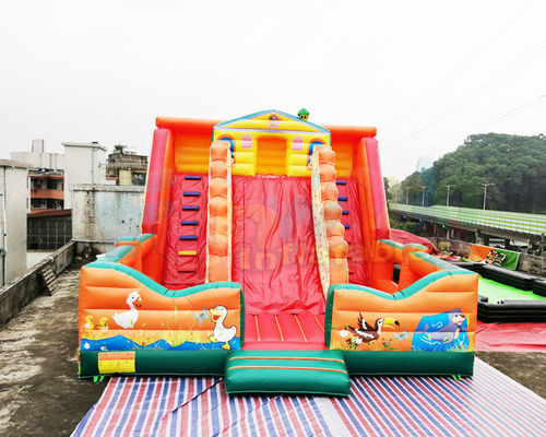 Quadruple Stitching Komersial Inflatable Slide Children Bounce House Jumping Castle